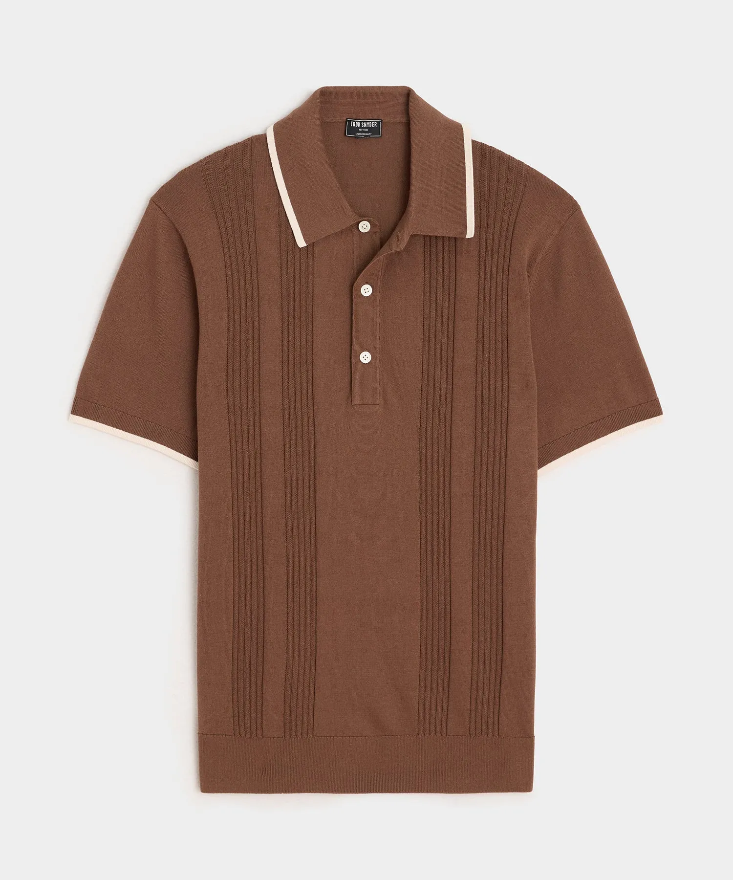 Silk-Cotton Tipped Sweater Polo sold by Todd Snyder