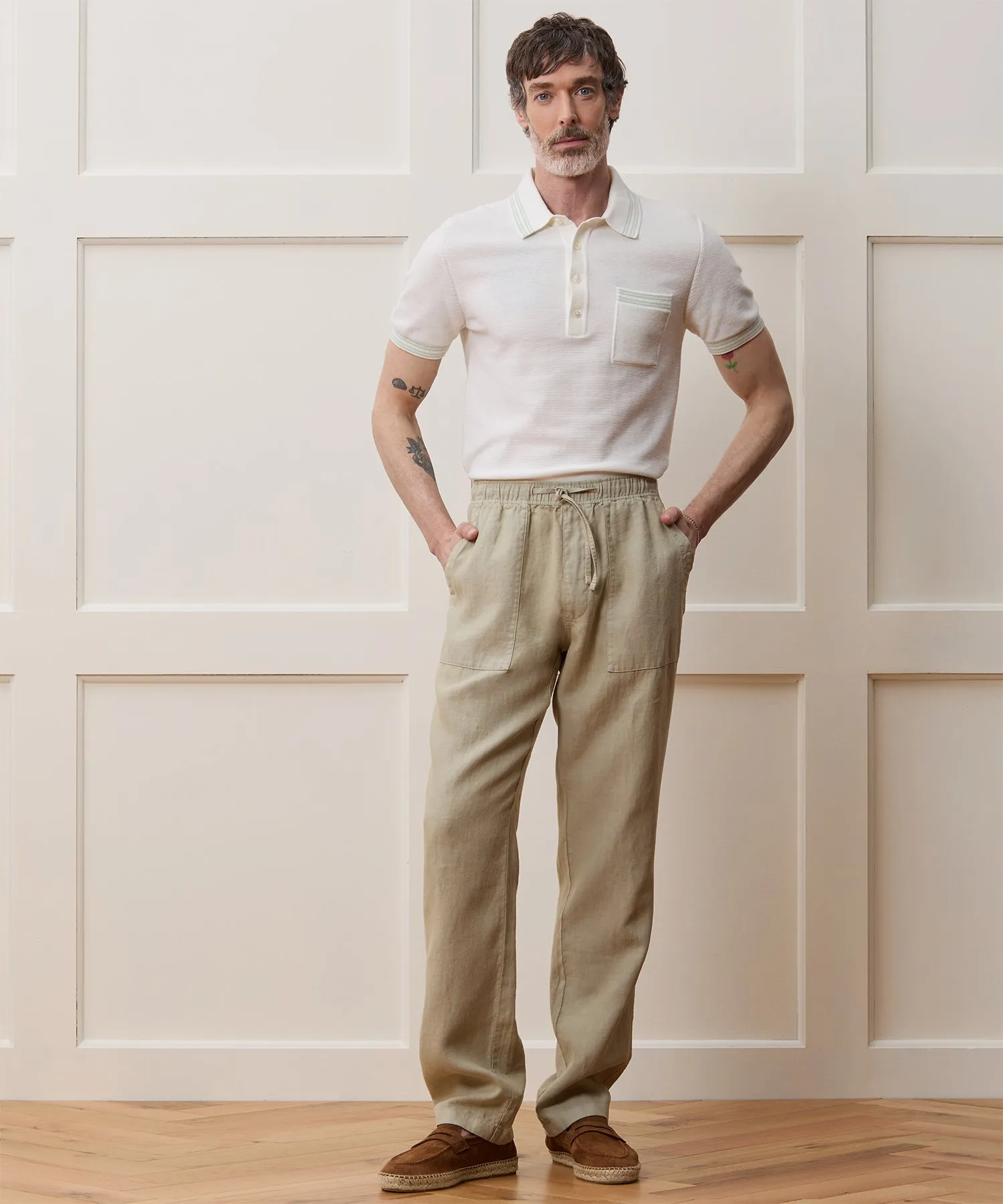 Straight Fit Linen Beach Pant sold by Todd Snyder product image thumbnail 4