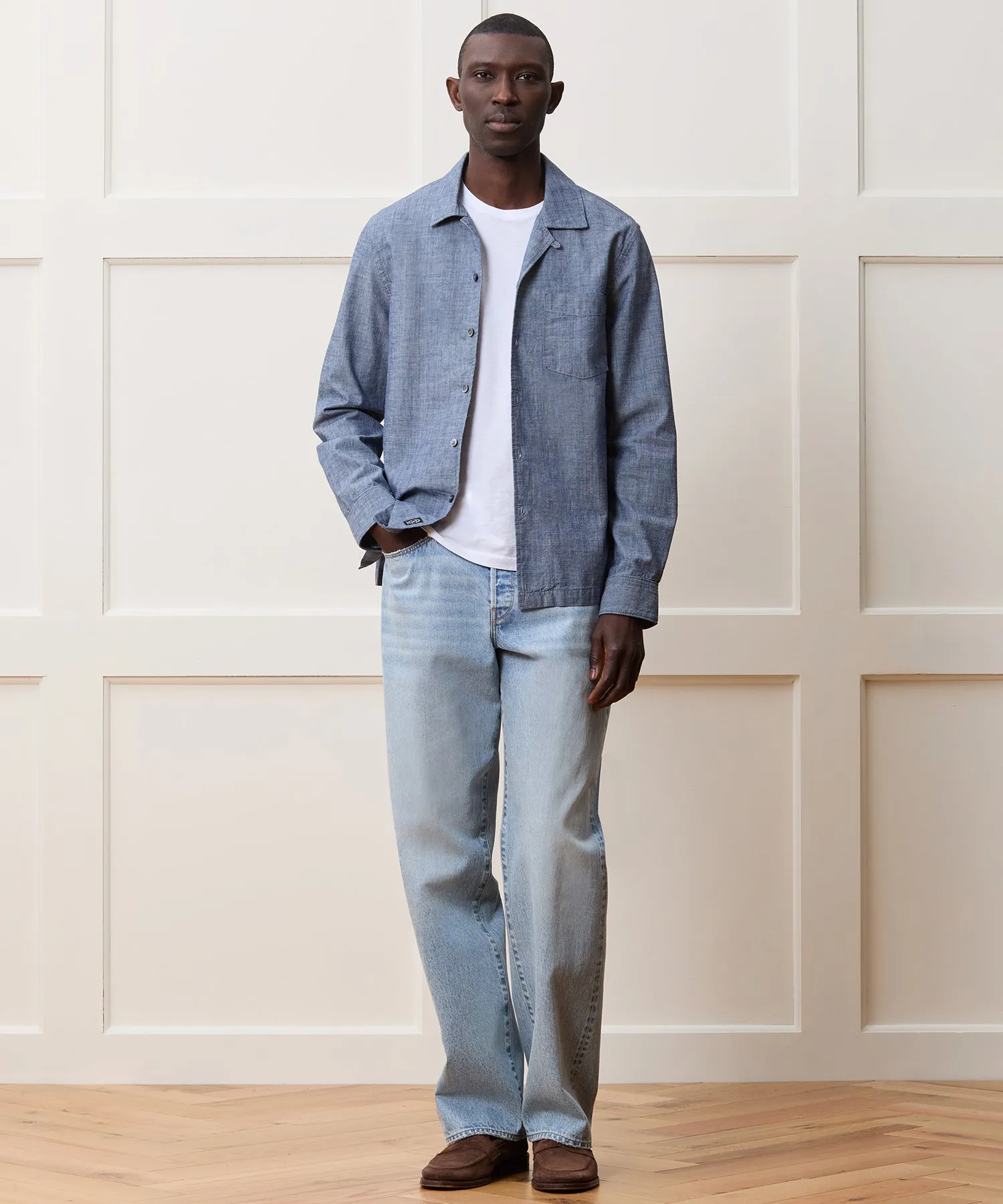 Chambray Hollywood Shirt sold by Todd Snyder product image thumbnail 3
