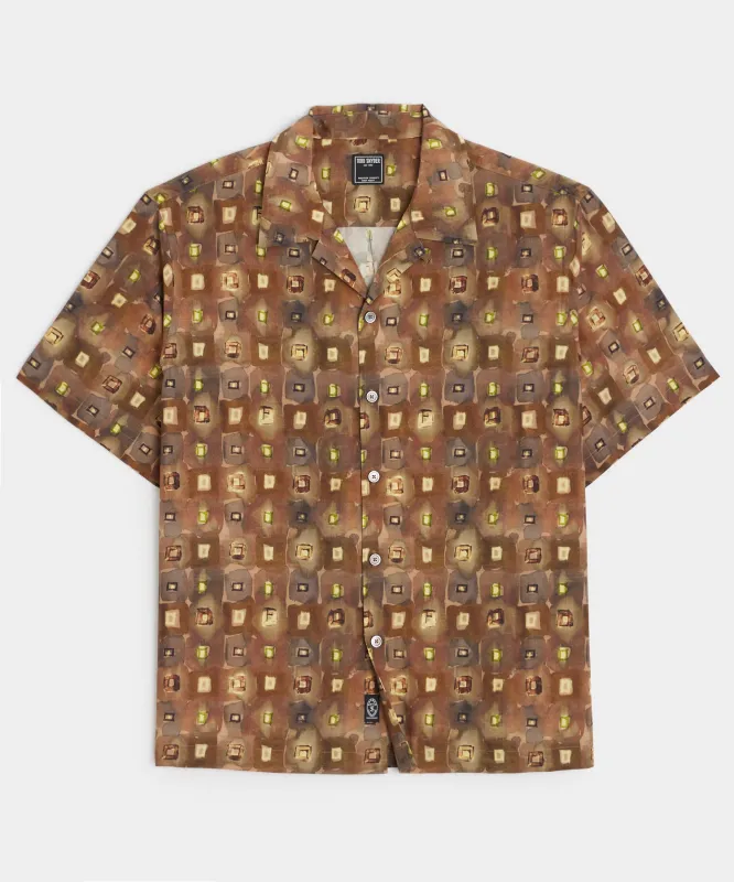 Cropped Silk-Cotton Camp Collar Shirt sold by Todd Snyder