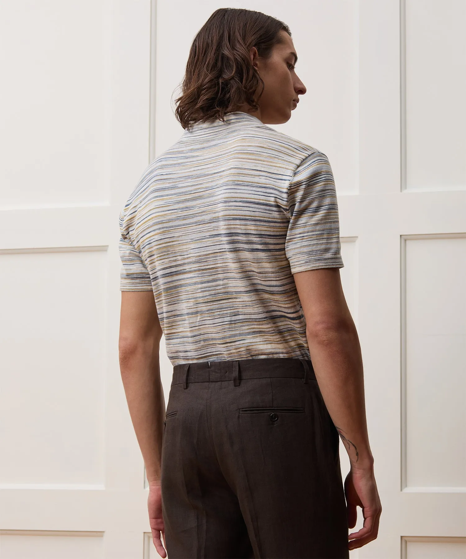 Cotton Space-Dyed Montauk Sweater Polo sold by Todd Snyder product image thumbnail 5