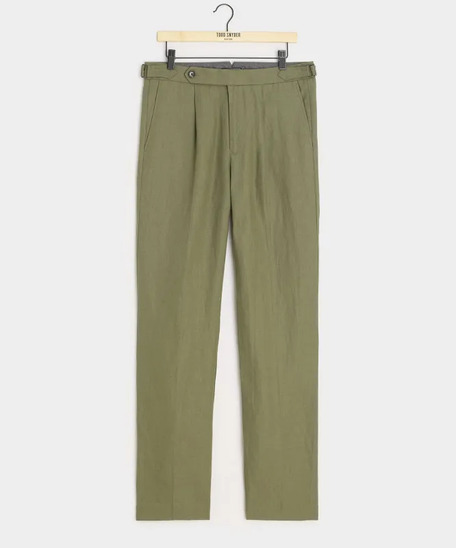 Straight Fit Irish Linen Side Tab Trouser sold by Todd Snyder
