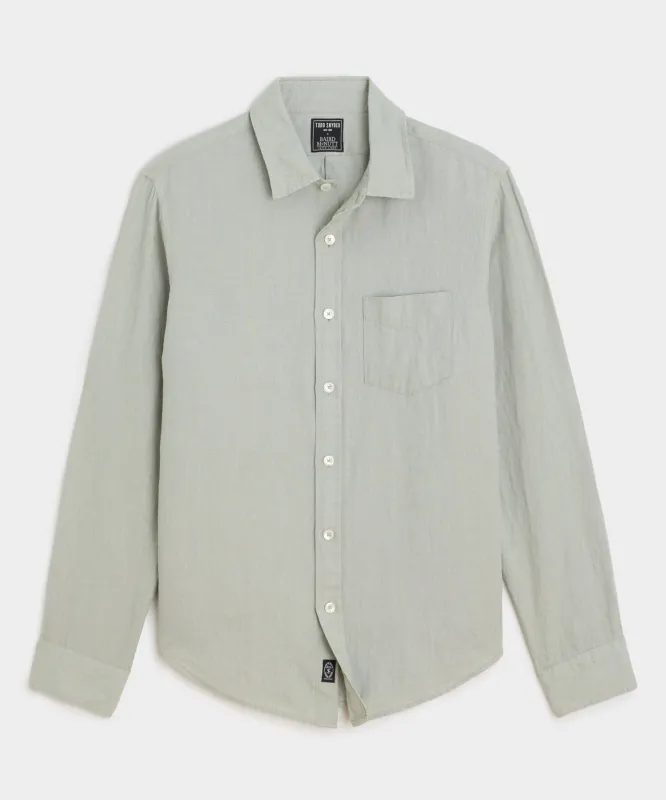 Slim Sea Soft Irish Linen Point Collar Shirt sold by Todd Snyder