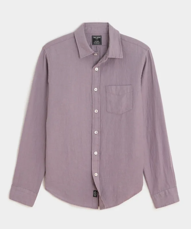 Slim Sea Soft Irish Linen Point Collar Shirt sold by Todd Snyder