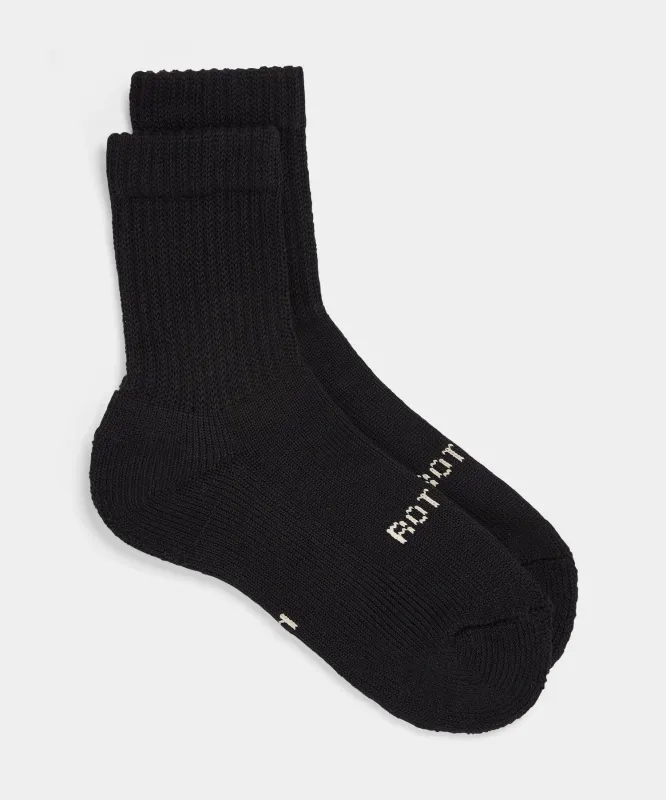 RoToTo Organic Daily 3 Pack Mini Crew Socks in Black made by ROTOTO