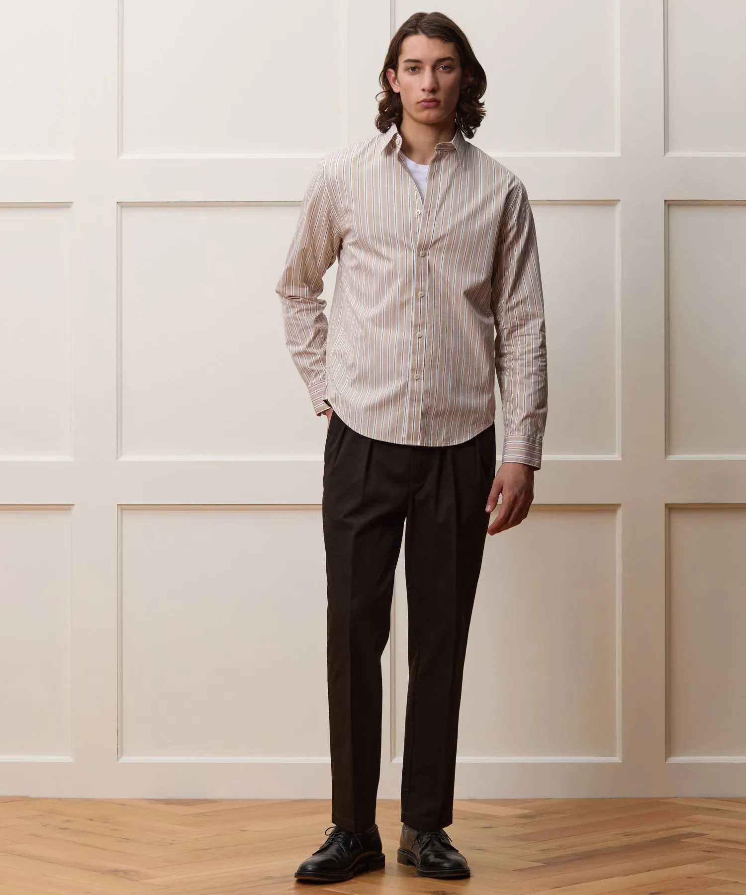 Slim Fit Cotton Poplin Point Collar Shirt sold by Todd Snyder product image thumbnail 3