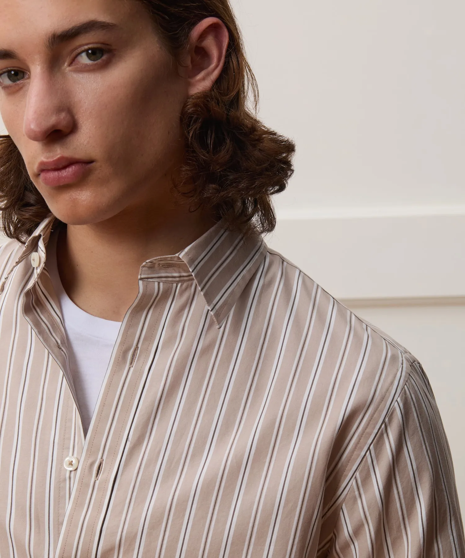 Slim Fit Cotton Poplin Point Collar Shirt sold by Todd Snyder product image thumbnail 4