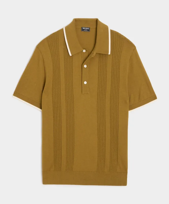 Silk-Cotton Tipped Sweater Polo sold by Todd Snyder