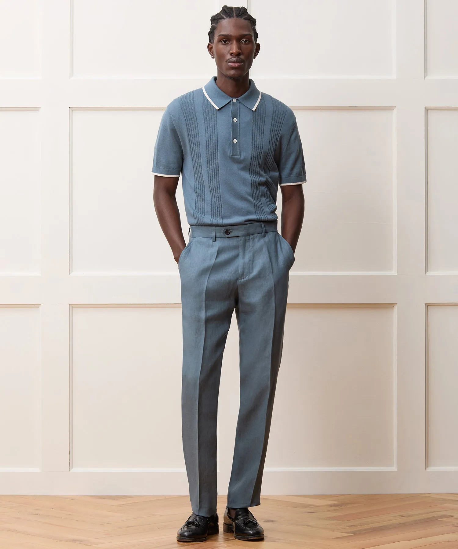 Italian Linen Sutton Trouser sold by Todd Snyder product image thumbnail 3