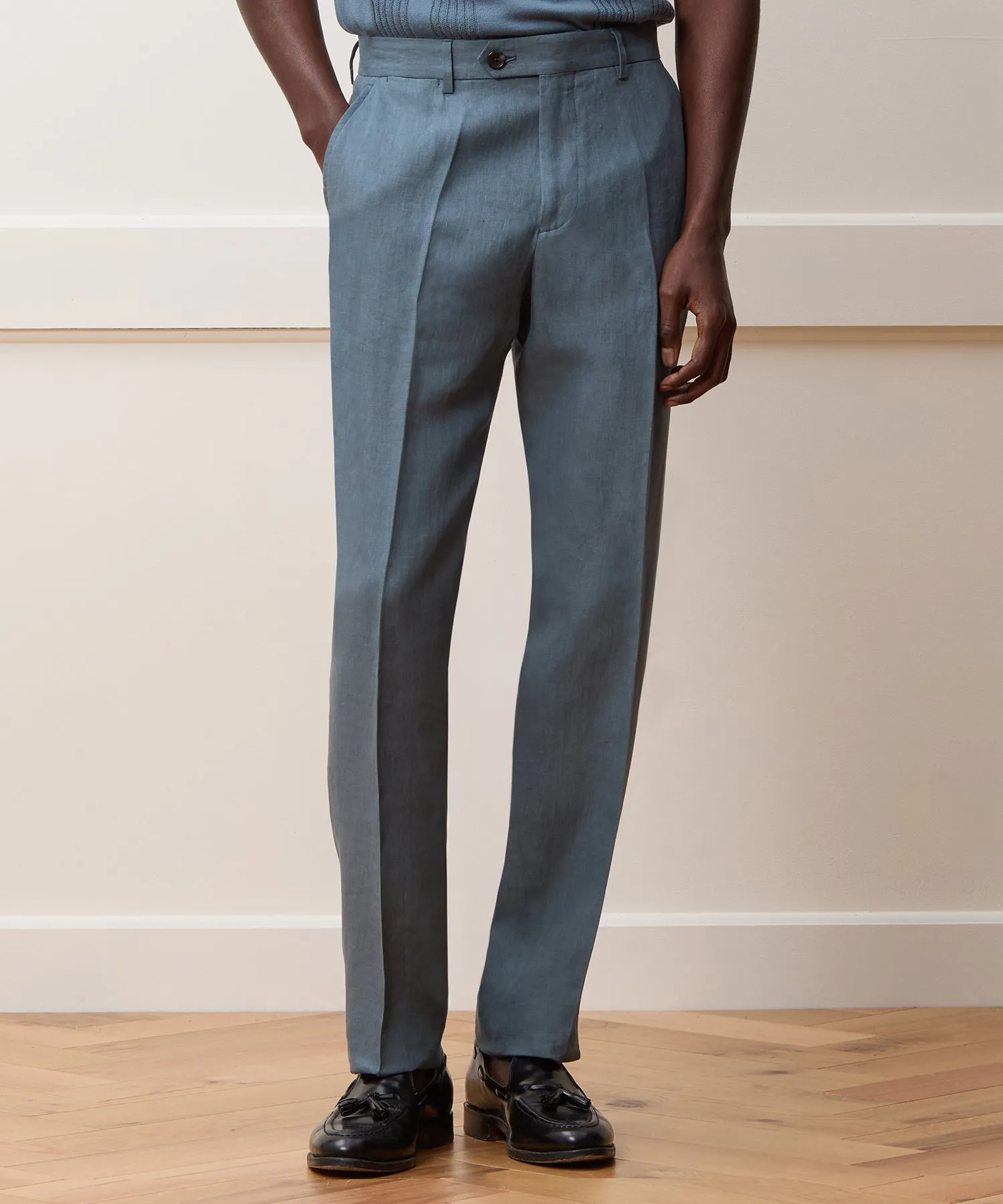Italian Linen Sutton Trouser sold by Todd Snyder product image thumbnail 2