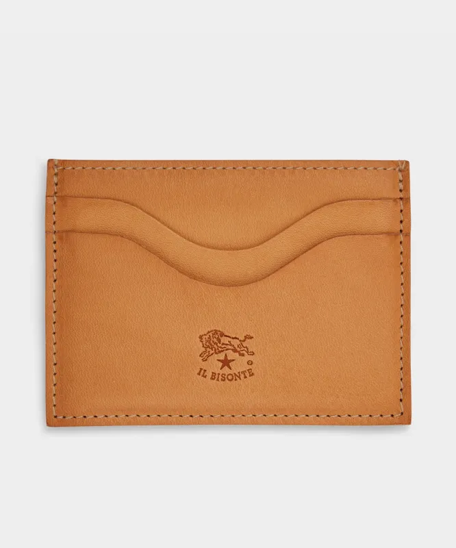 Il Bisonte Salina Leather Card Holder in Natural sold by Todd Snyder