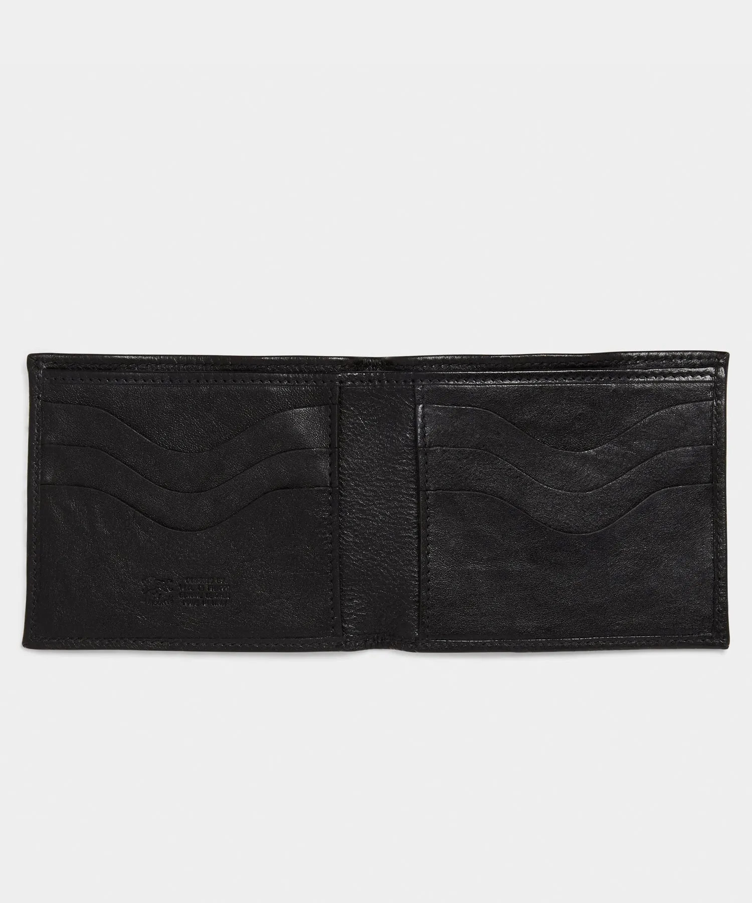 Il Bisonte Leather Bi-fold Wallet in Black sold by Todd Snyder product image thumbnail 2