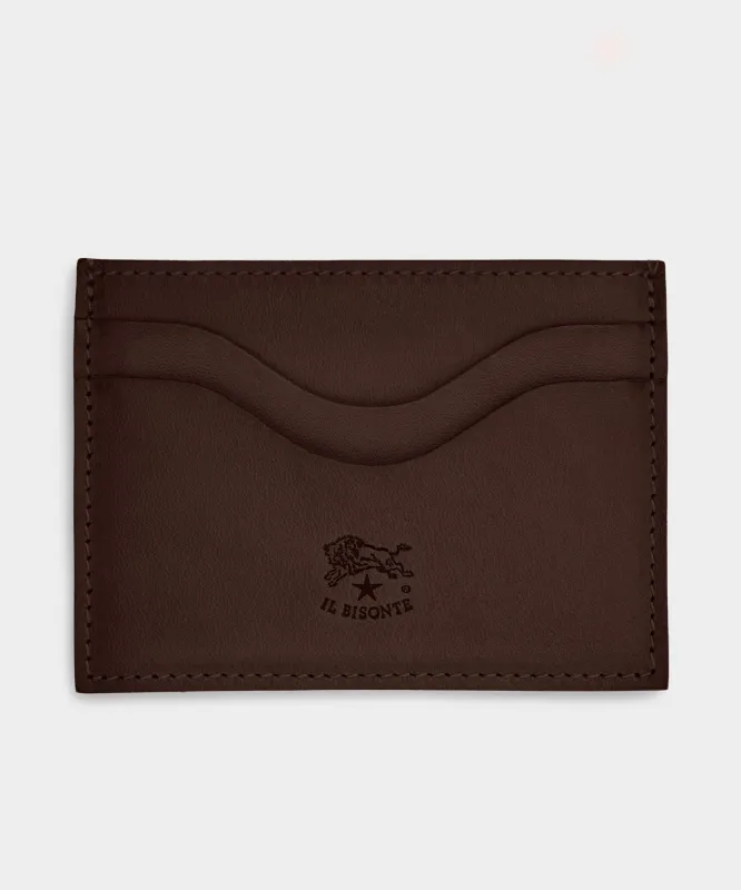 Il Bisonte Salina Leather Card Holder in Caffe sold by Todd Snyder