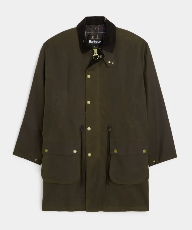 Barbour Bedale Wax Trench Coat in Olive sold by Todd Snyder