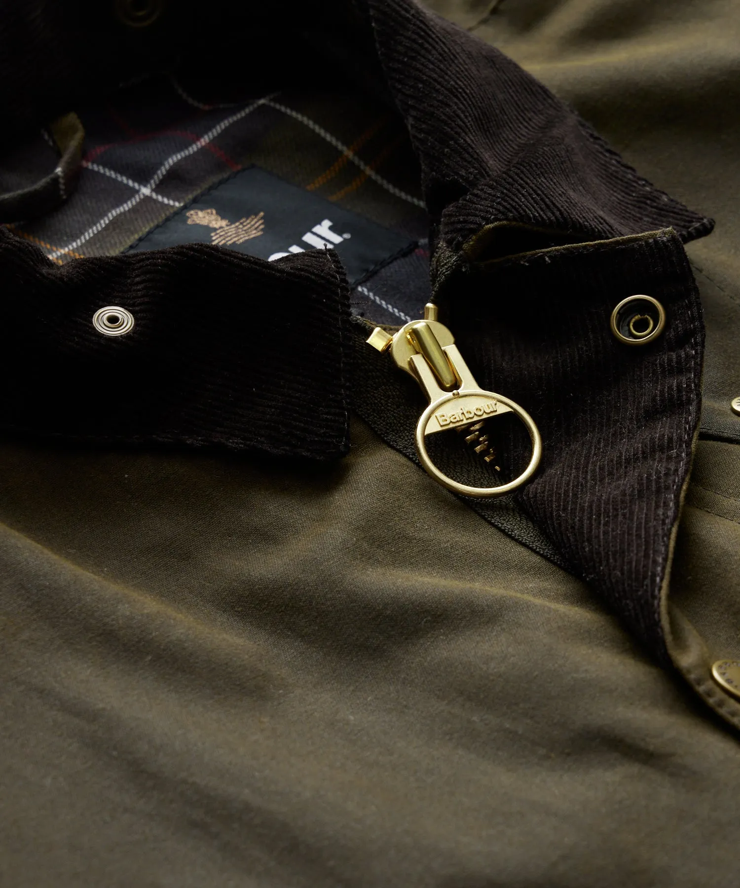 Barbour Bedale Wax Trench Coat in Olive sold by Todd Snyder product image thumbnail 3