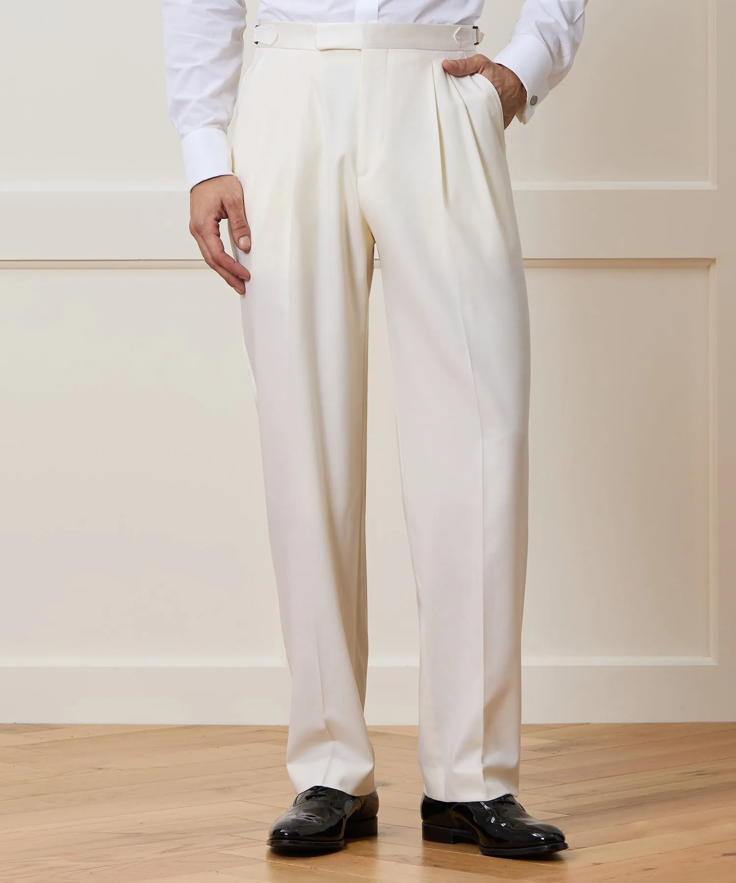 Relaxed Italian Wool Tuxedo Trouser sold by Todd Snyder product image thumbnail 2