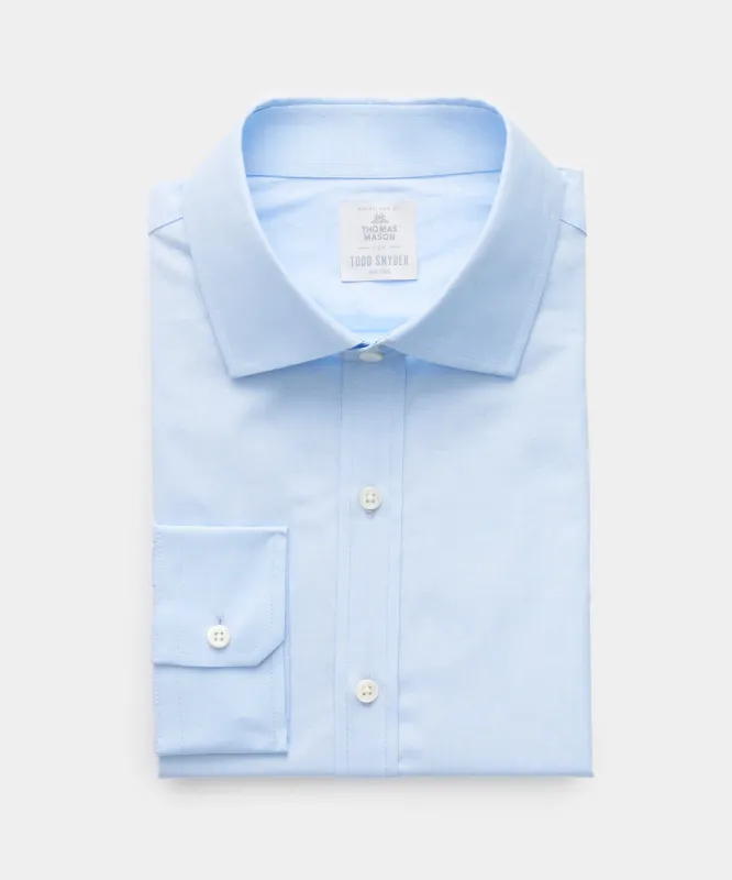 Cotton Poplin End on End Spread Collar Dress Shirt sold by Todd Snyder