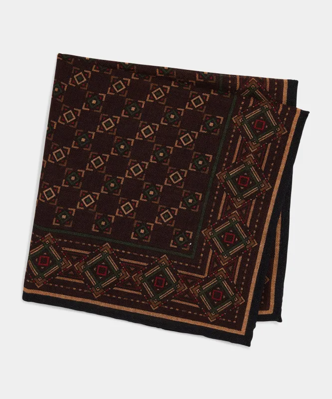 Tile Pocket Square in Red sold by Todd Snyder