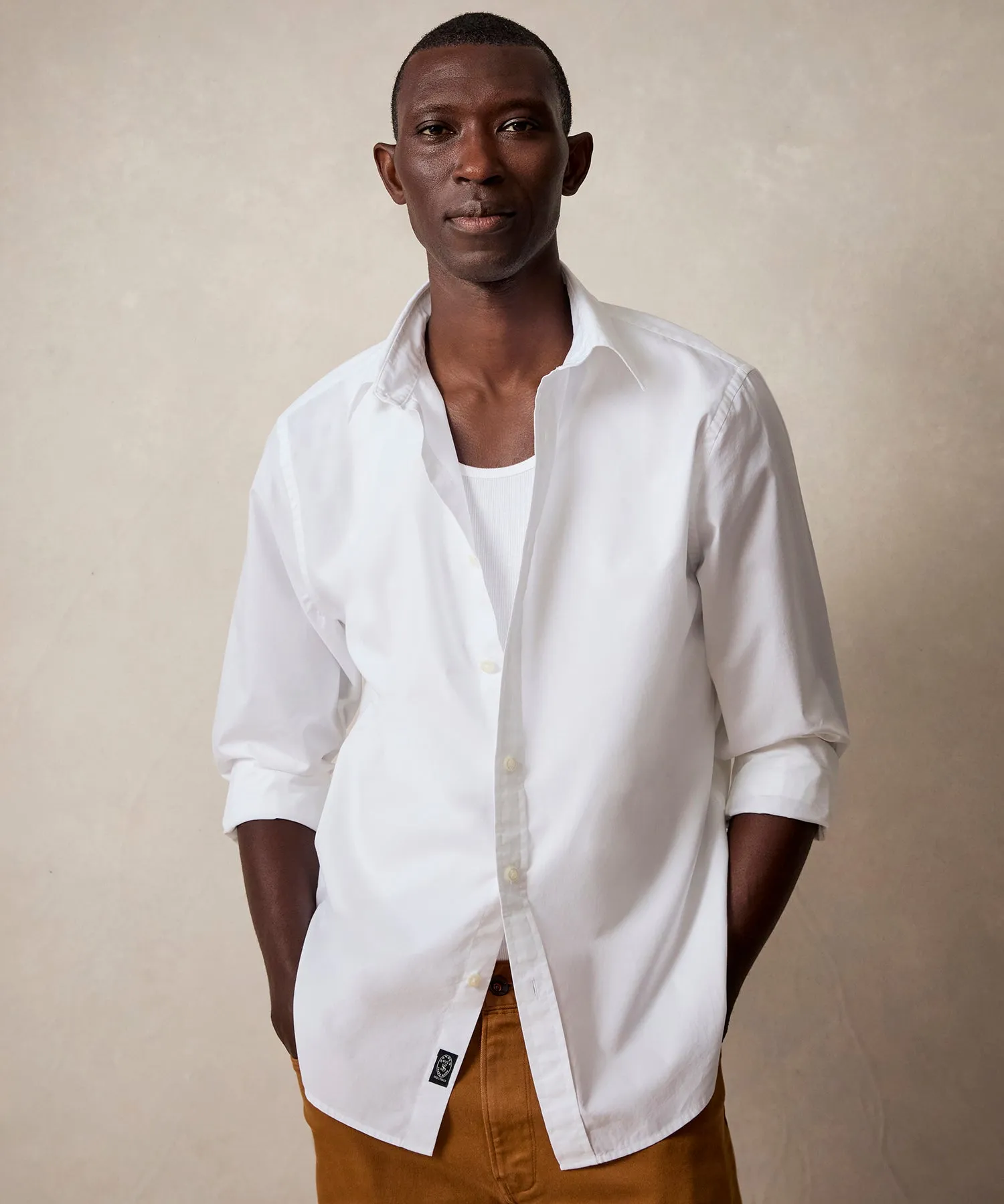 Slim Fit Cotton Poplin Point Collar Shirt sold by Todd Snyder product image thumbnail 2