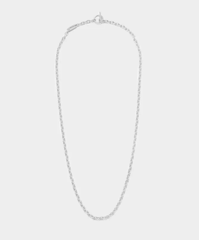 Maor Sterling Silver Plaun Link Necklace made by Todd Snyder