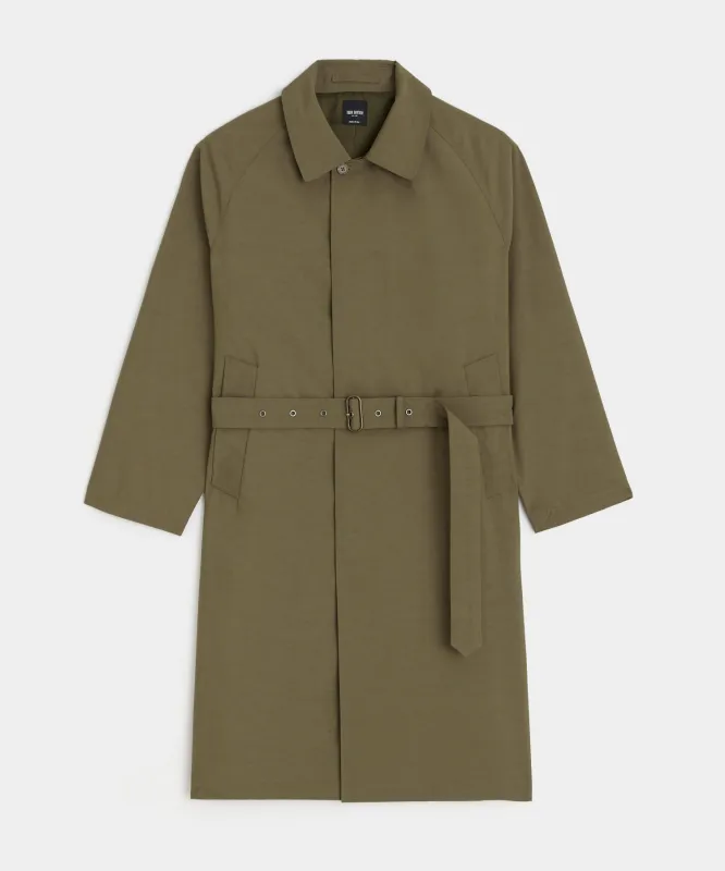 Italian Belted Balmacaan Trench Coat sold by Todd Snyder