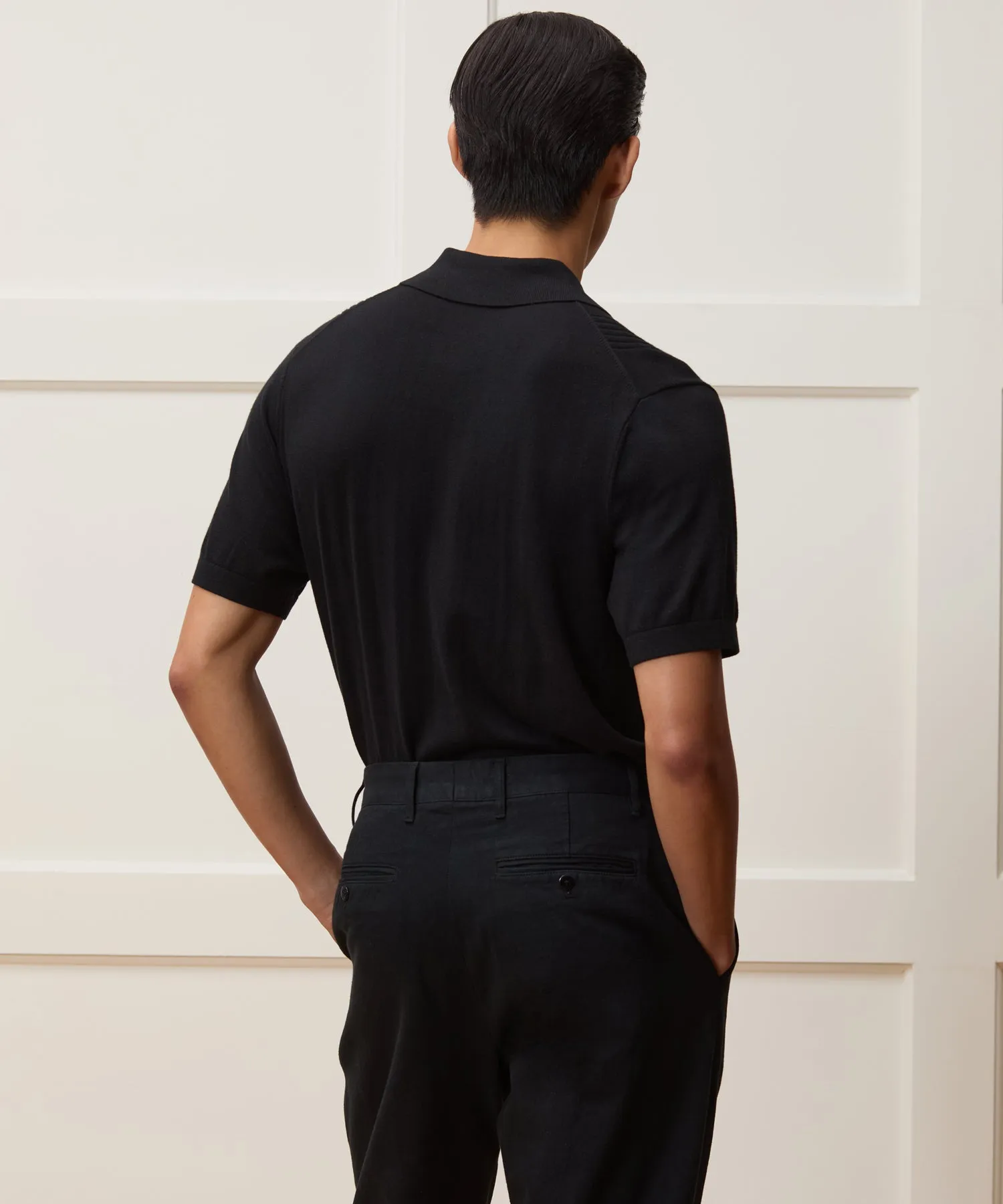 Silk-Cotton Ribbed Full-Placket Sweater Polo sold by Todd Snyder product image thumbnail 5