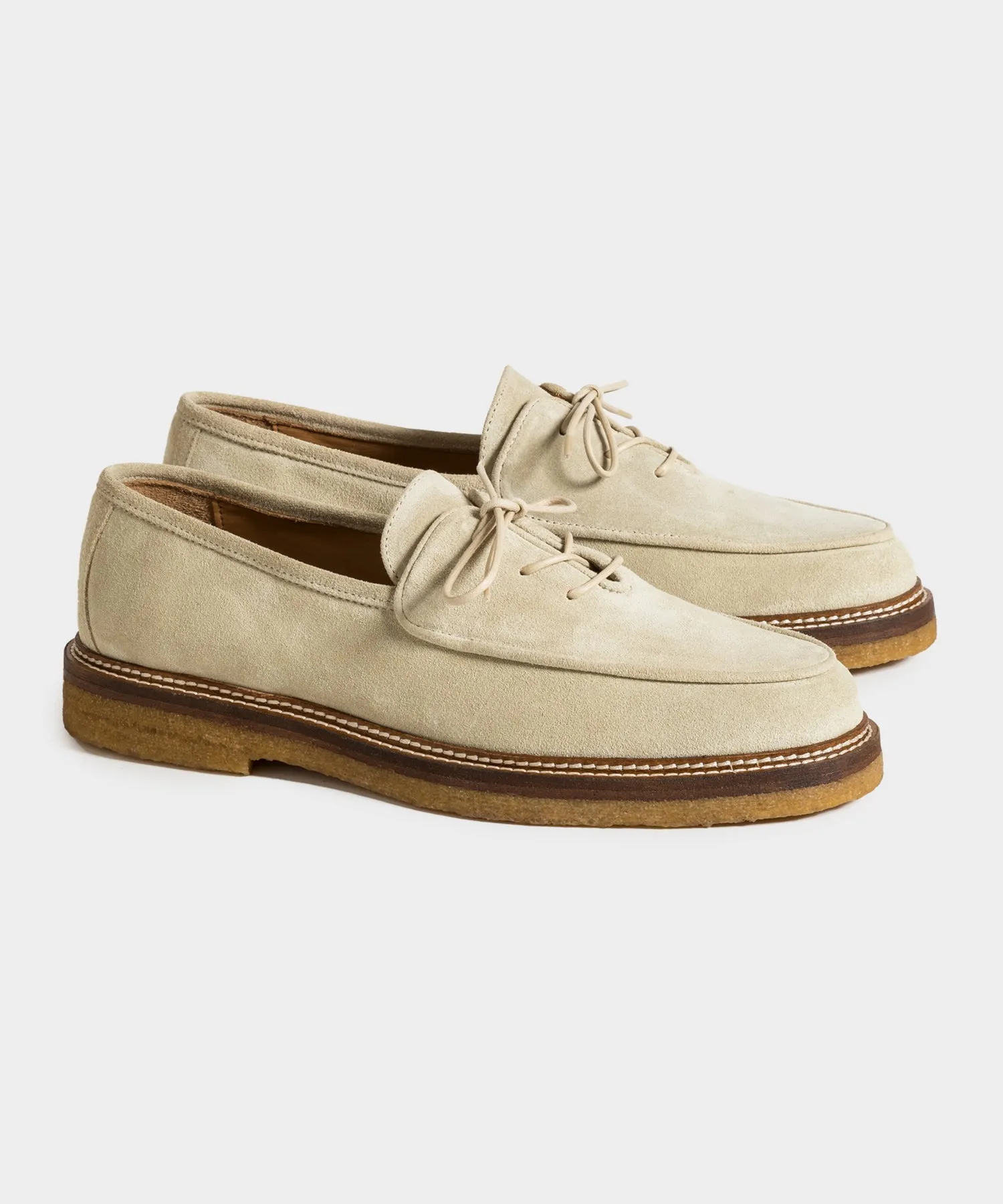 Jacques Solovière Oliver Laceup Derby Suede Shoe sold by Todd Snyder