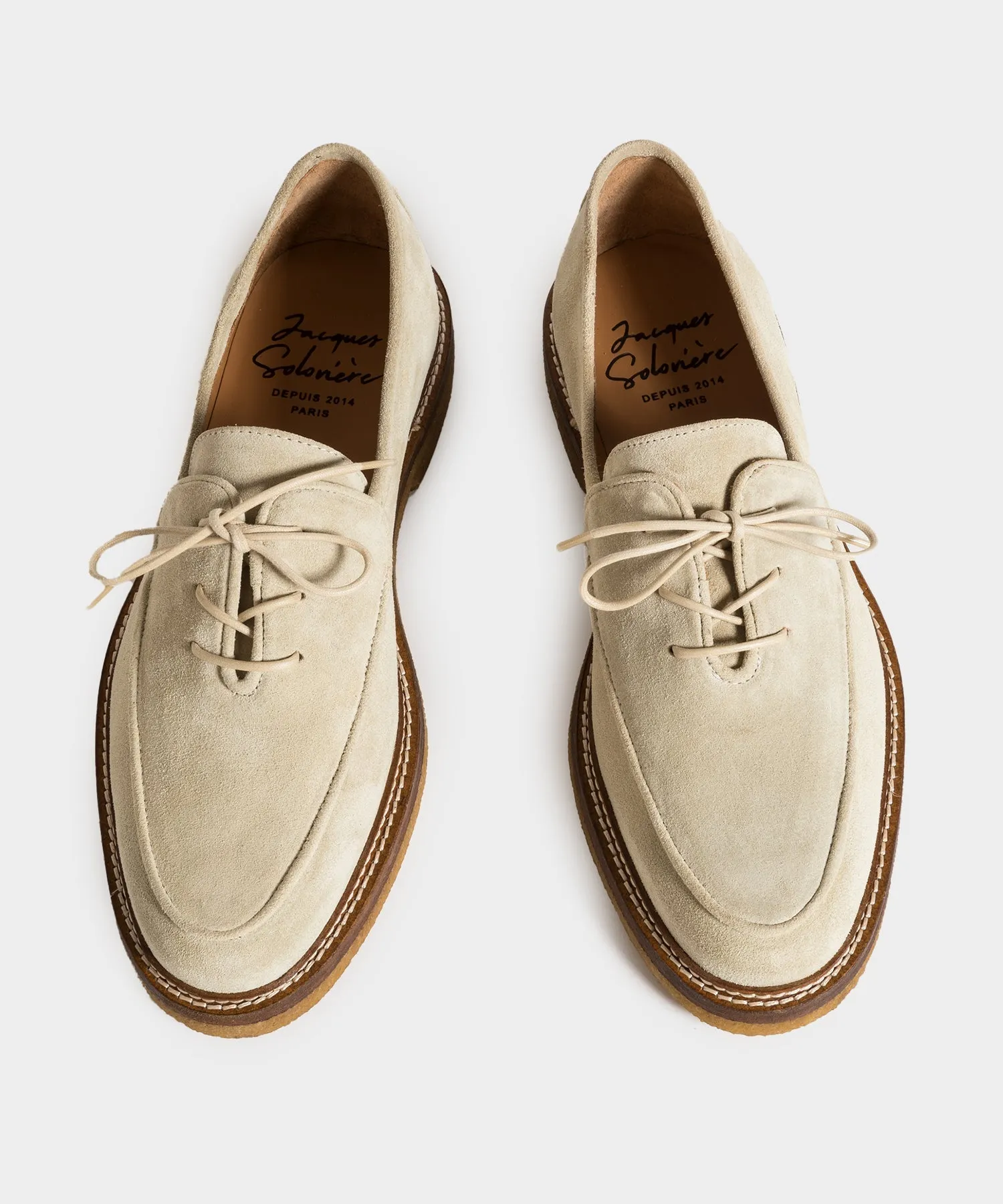 Jacques Solovière Oliver Laceup Derby Suede Shoe sold by Todd Snyder product image thumbnail 2