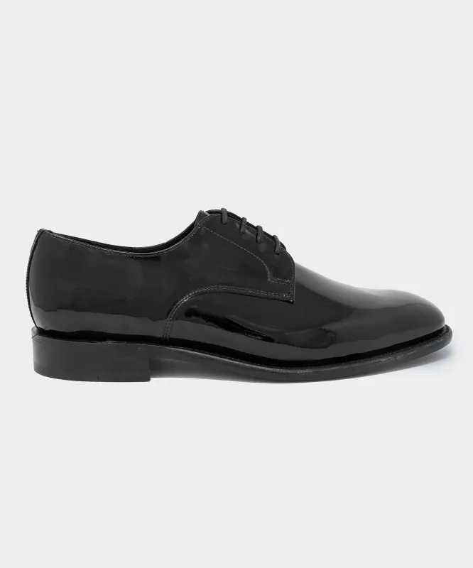 Todd Snyder x Sanders Patent Leather Gibson Derby made by Sanders