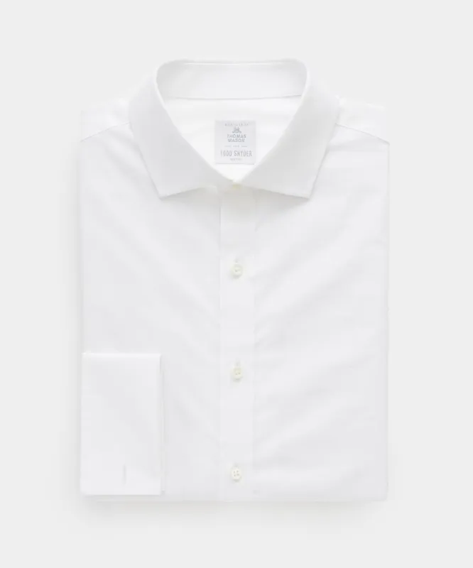 Slim Fit Plain Front Tuxedo Dress Shirt made by Todd Snyder