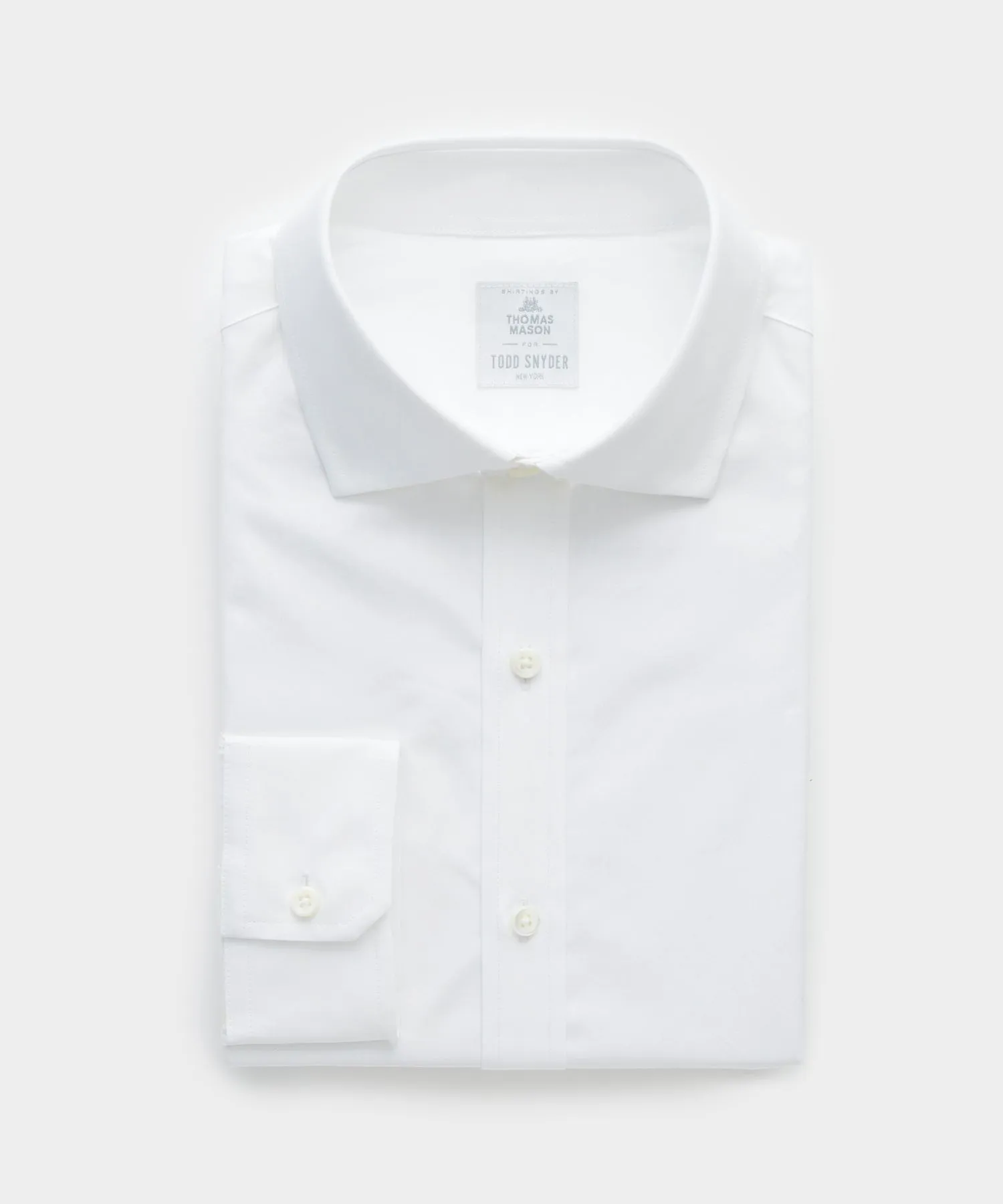 Cotton Poplin End on End Spread Collar Dress Shirt sold by Todd Snyder