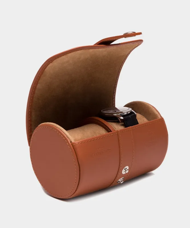 Ettinger Capra Double Watch Roll in Tan sold by Todd Snyder