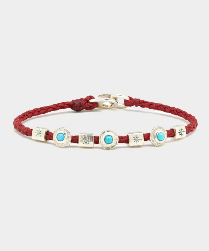 Scosha Totem Rope Bracelet With Turquoise made by Todd Snyder