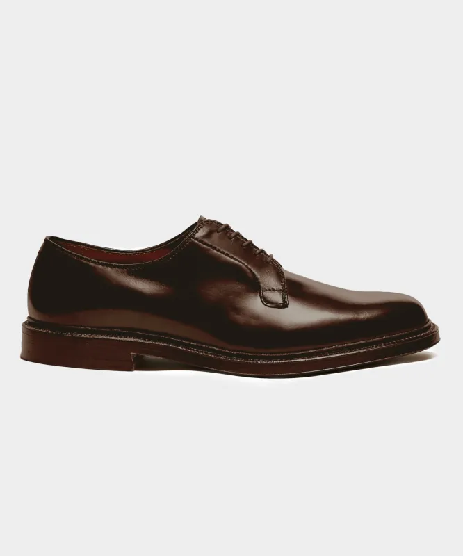 Alden Cordovan Plain Toe Blucher sold by Todd Snyder