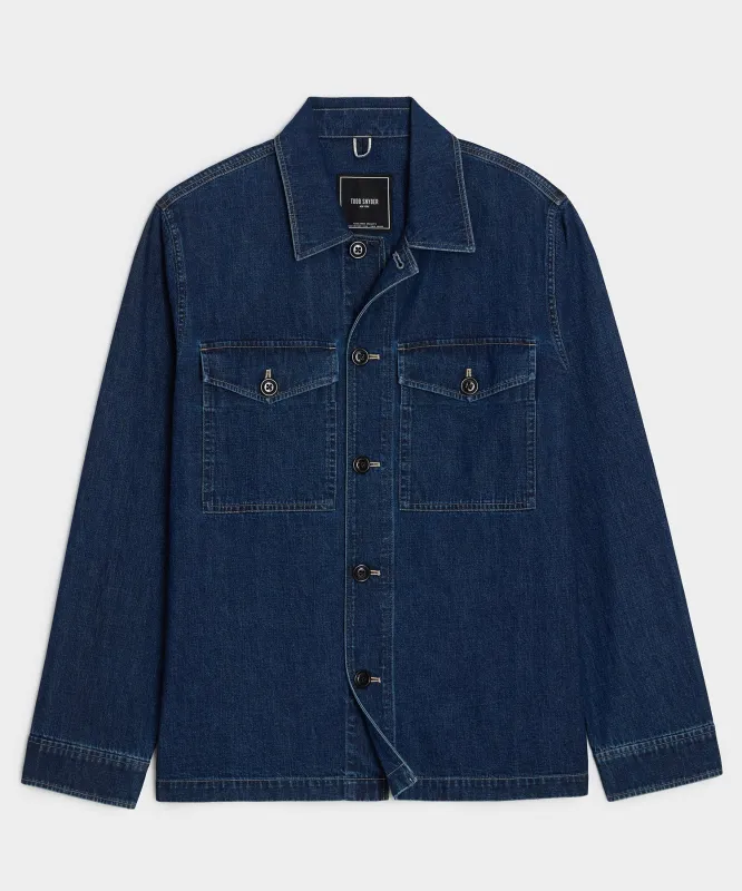 Denim Military Overshirt sold by Todd Snyder