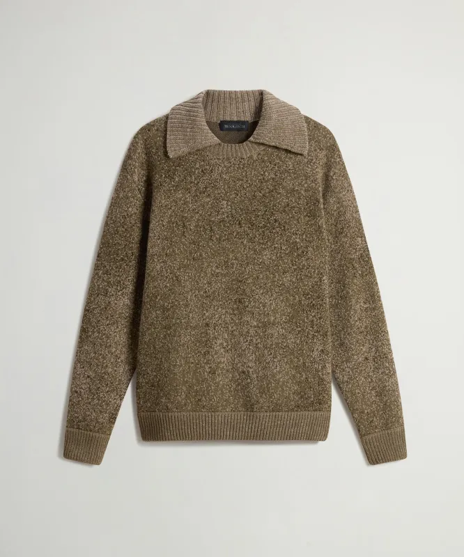 Todd Snyder x Woolrich Ram Collared Crewneck Sweater sold by Todd Snyder