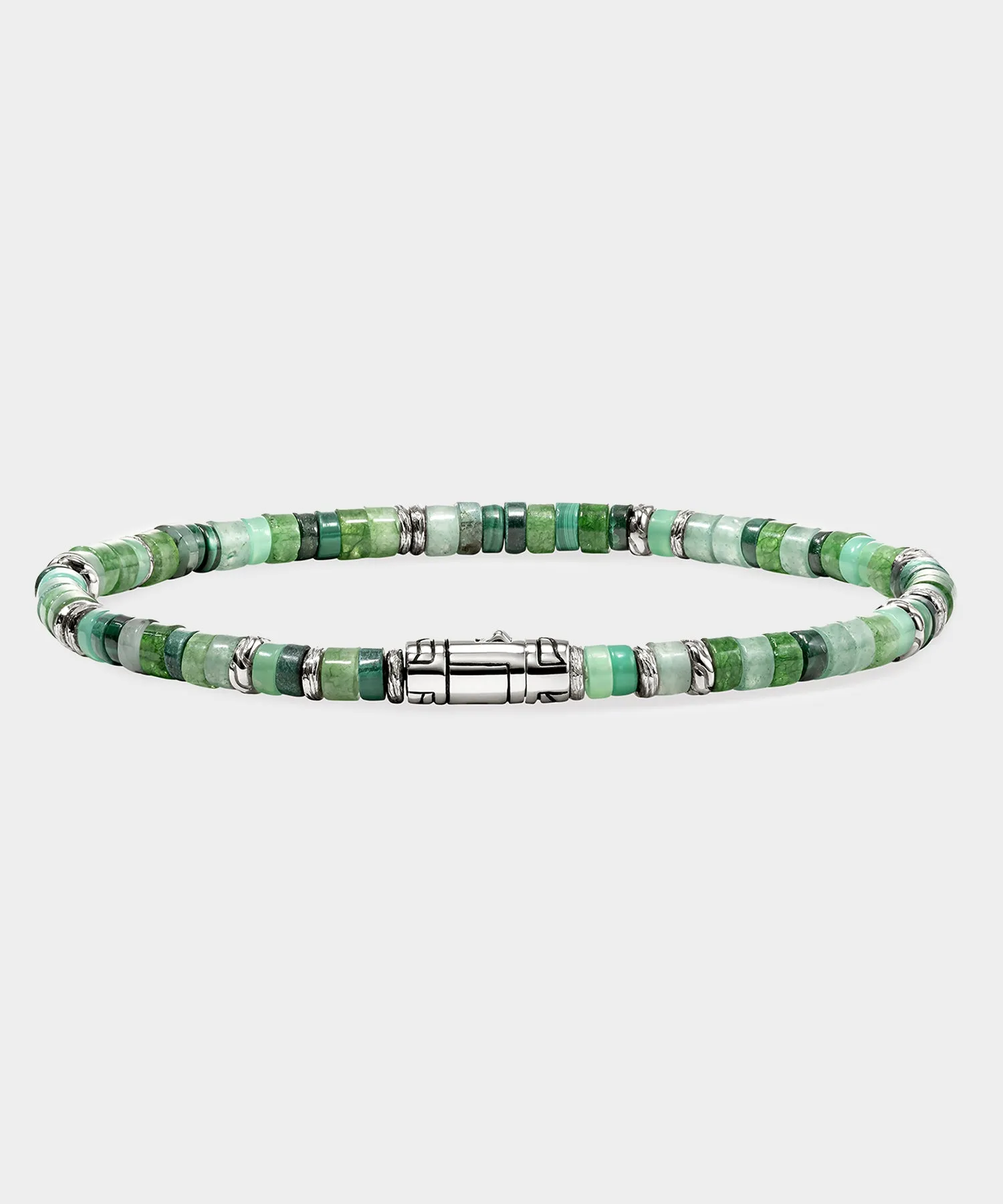 John Hardy Green Emerald Sterling Silver Heishi Bracelet sold by Todd Snyder product image thumbnail 3