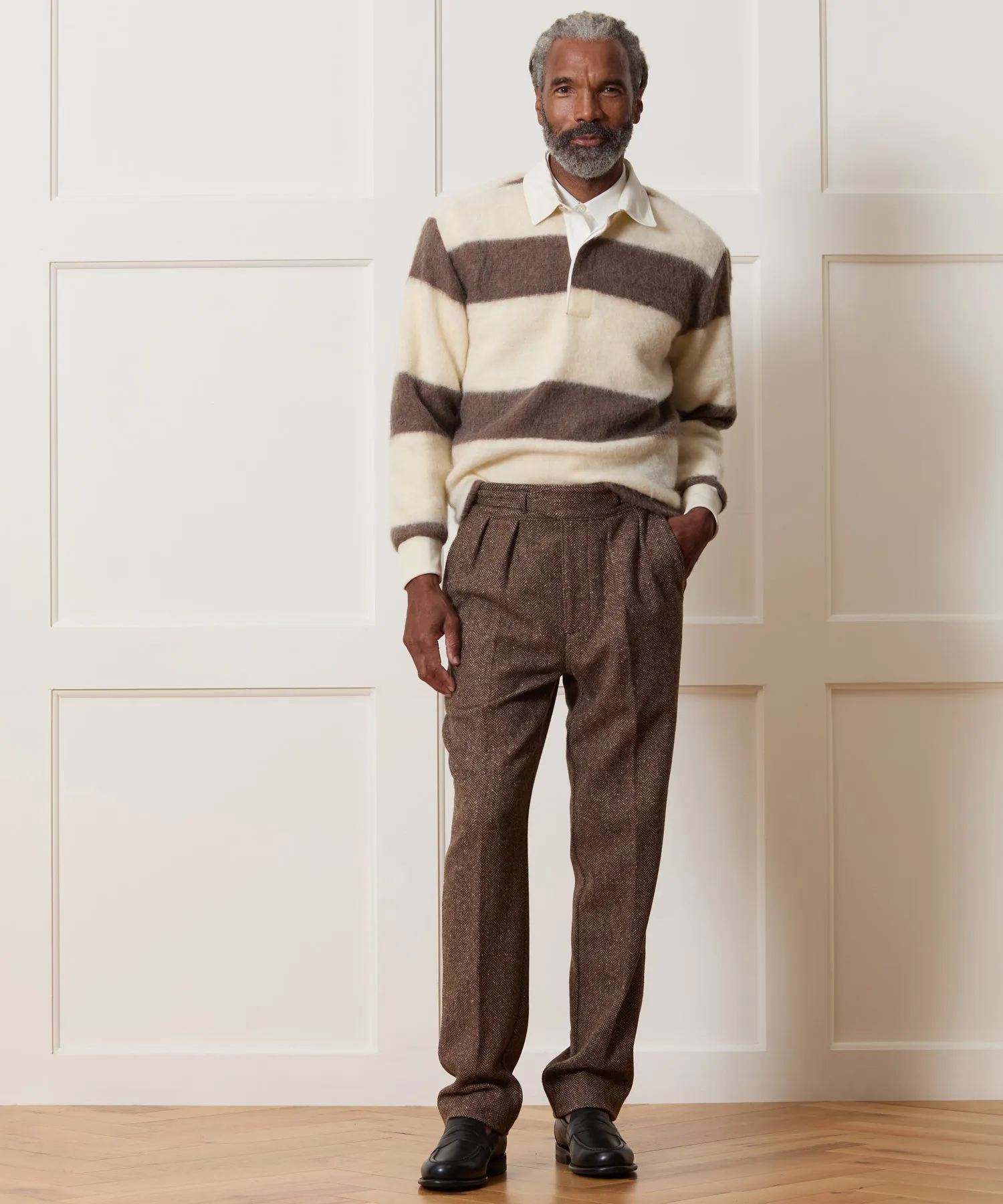 Brushed Mohair Rugby Polo sold by Todd Snyder product image thumbnail 3