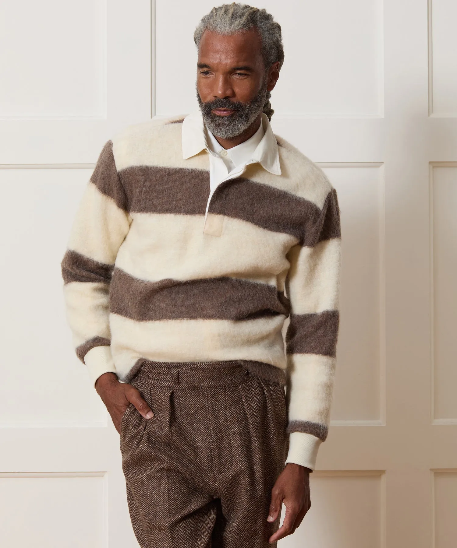 Brushed Mohair Rugby Polo sold by Todd Snyder product image thumbnail 2