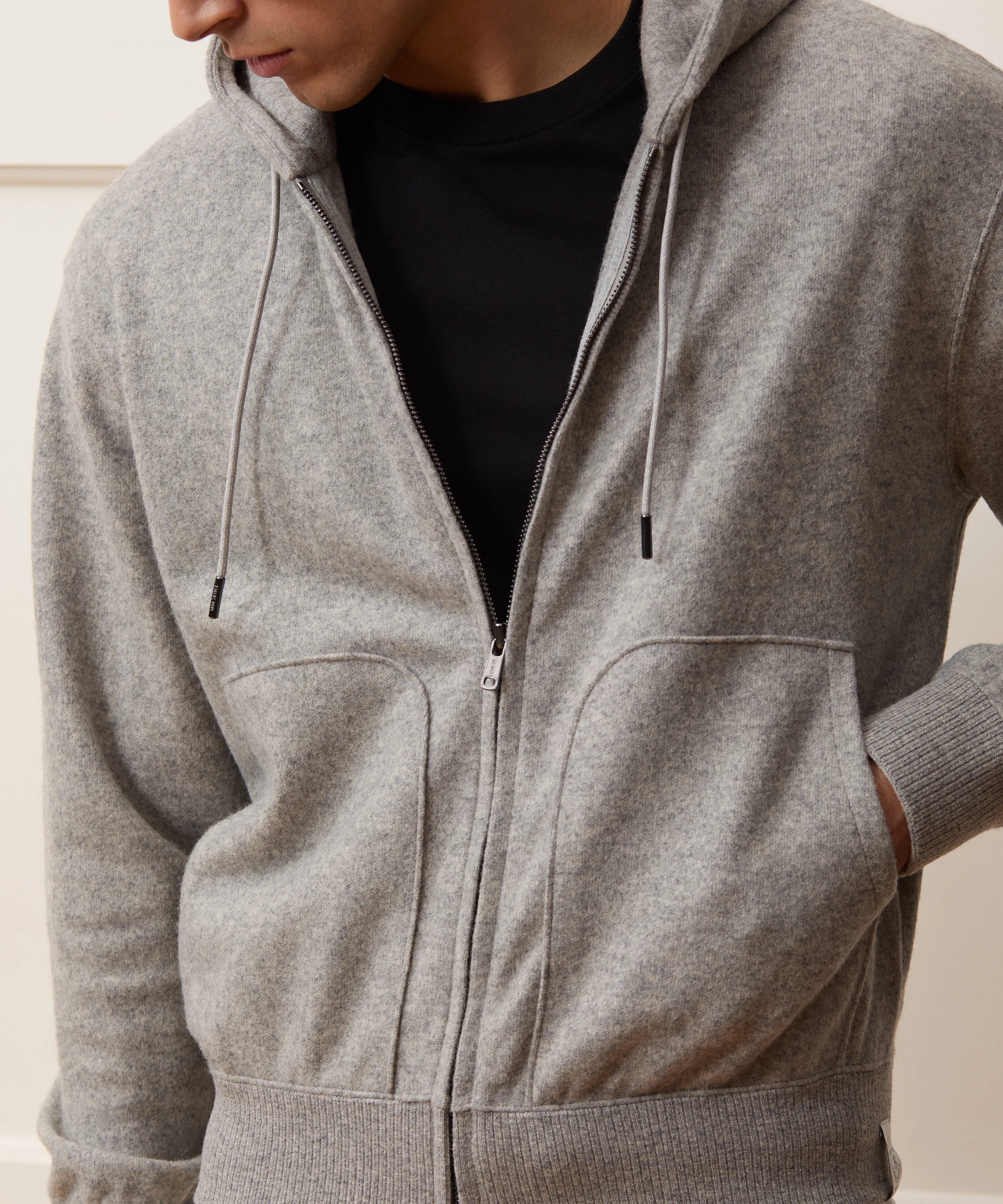 Camel-Cashmere Full-Zip Hoodie sold by Todd Snyder product image thumbnail 4