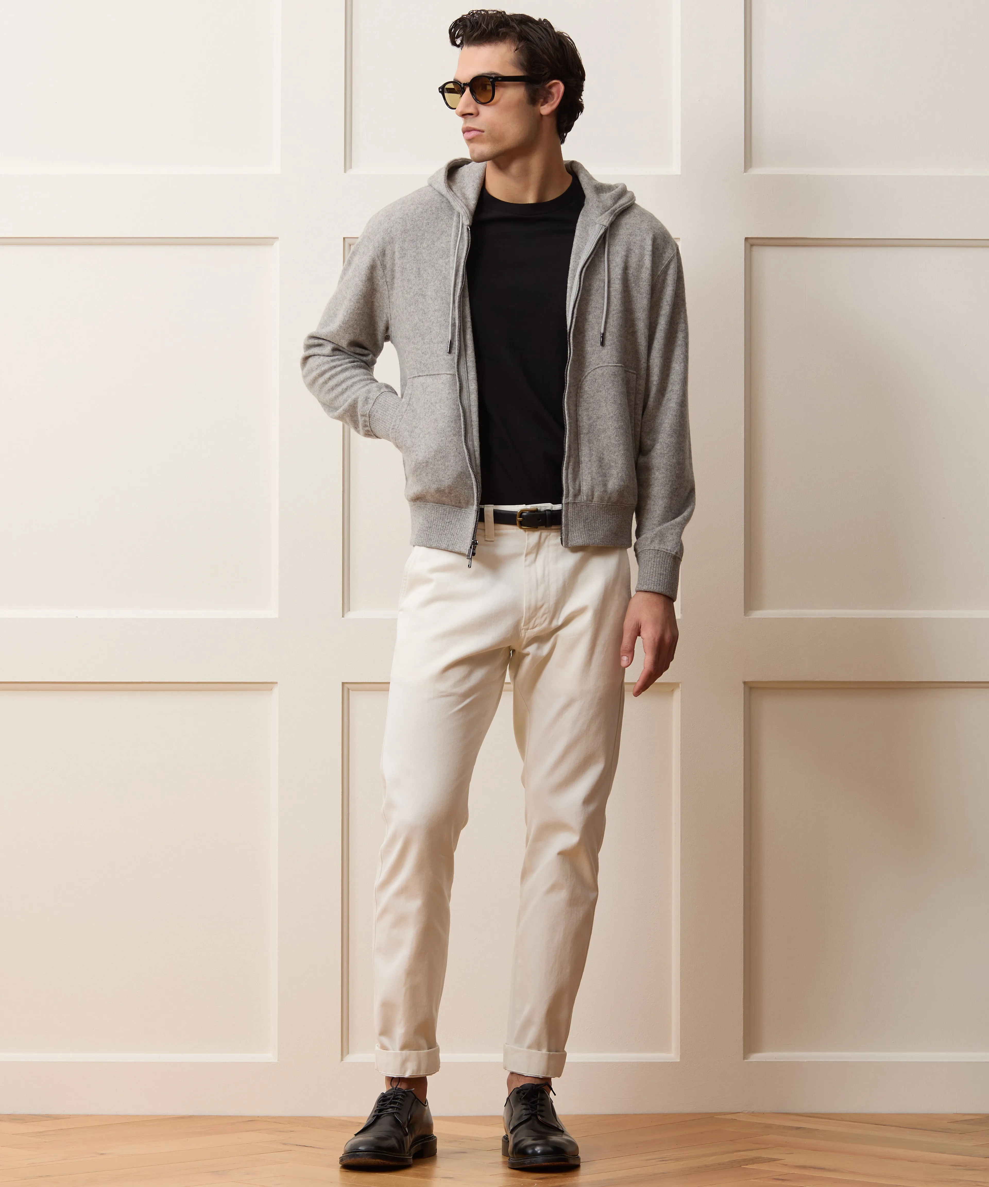 Camel-Cashmere Full-Zip Hoodie sold by Todd Snyder product image thumbnail 2