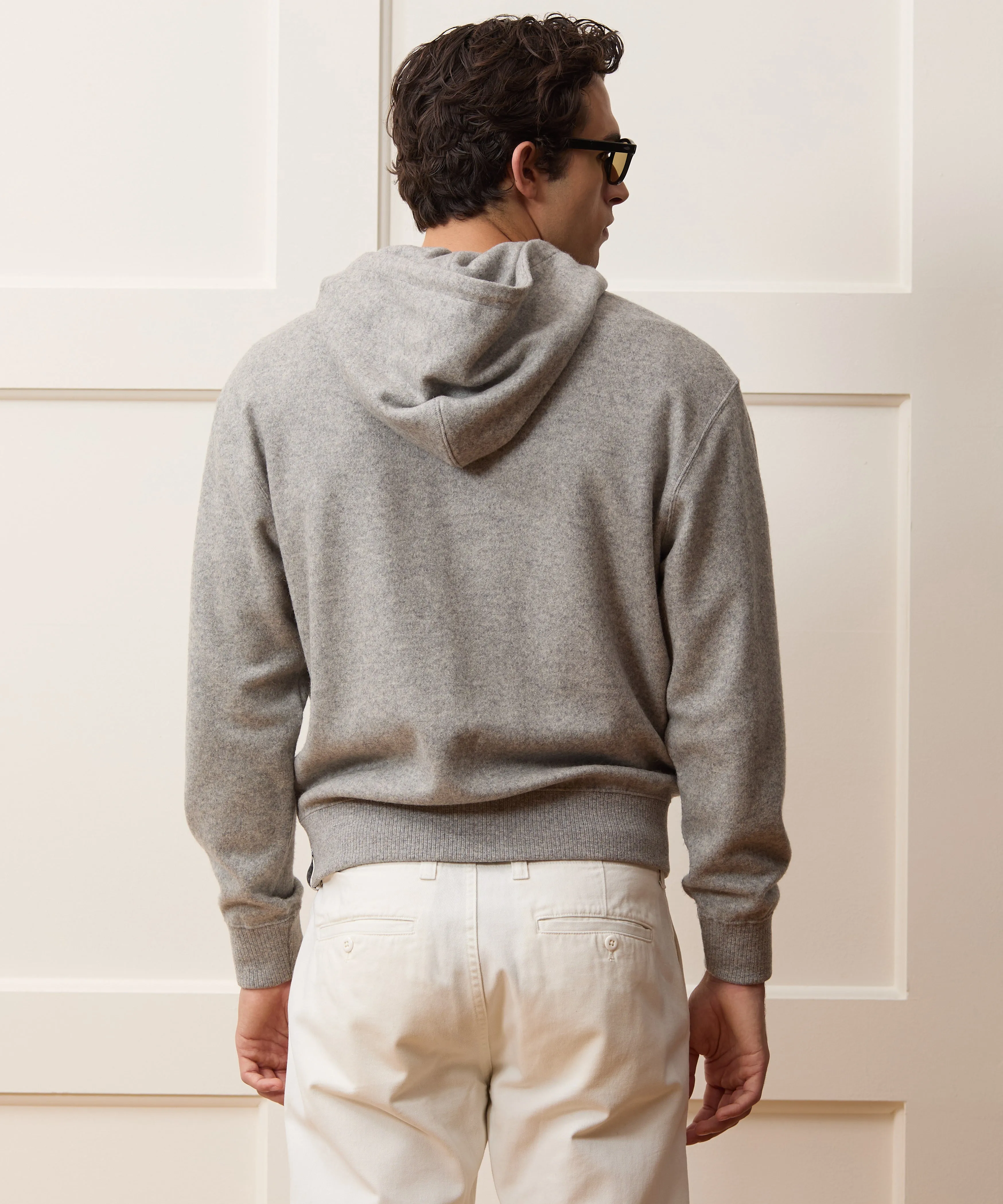 Camel-Cashmere Full-Zip Hoodie sold by Todd Snyder product image thumbnail 5