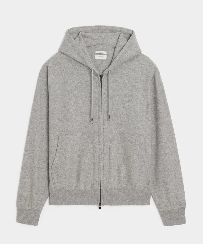 Camel-Cashmere Full-Zip Hoodie made by Todd Snyder