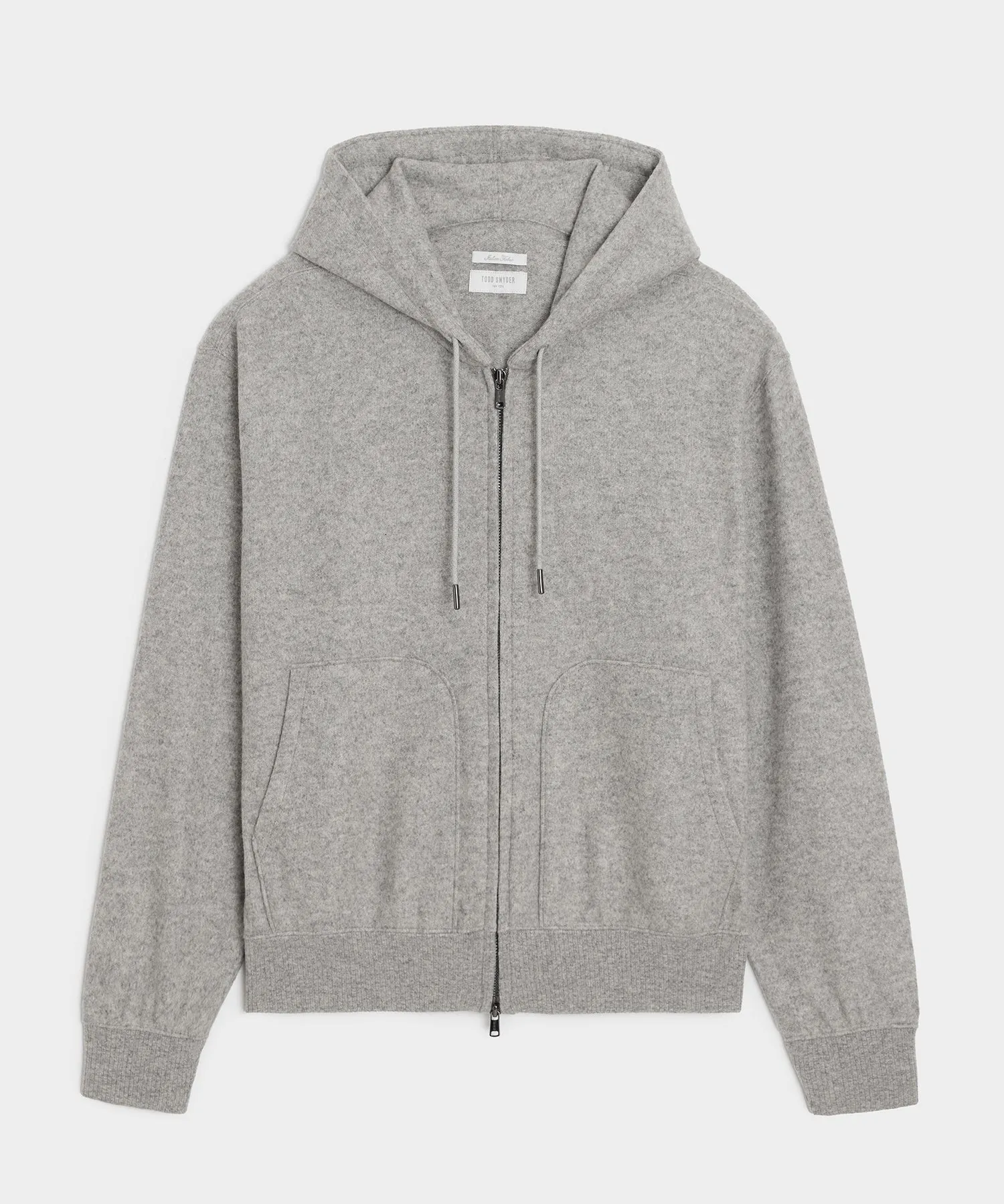 Camel-Cashmere Full-Zip Hoodie sold by Todd Snyder