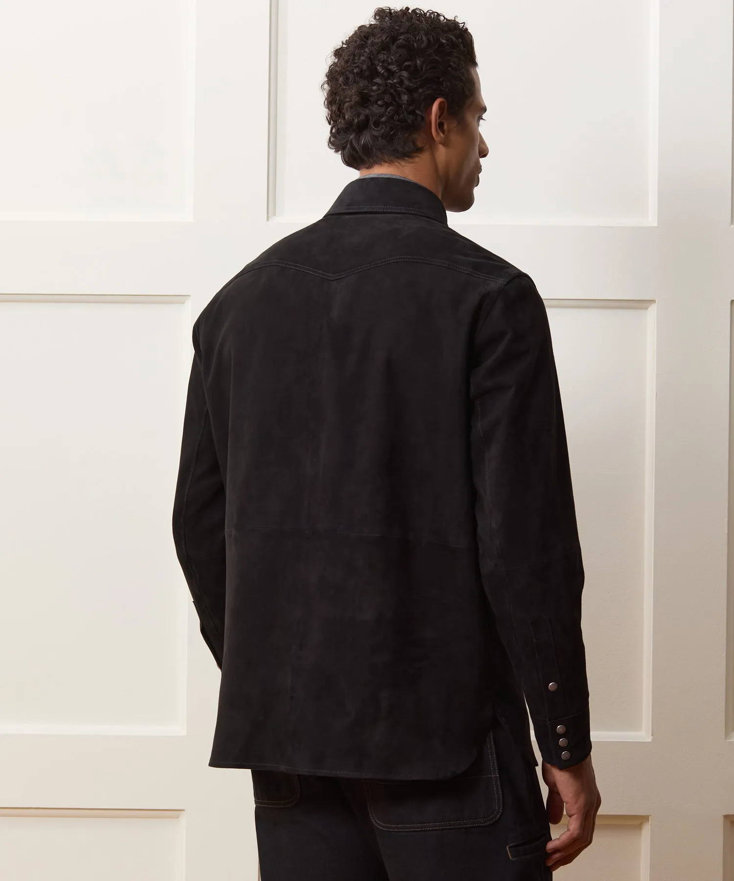 Italian Suede Western Shirt Jacket sold by Todd Snyder product image thumbnail 5
