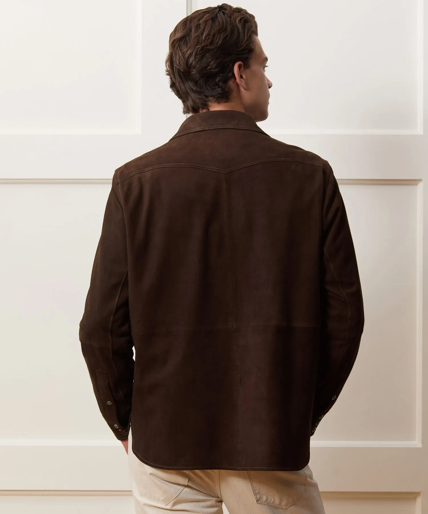 Italian Suede Western Shirt Jacket sold by Todd Snyder product image thumbnail 5