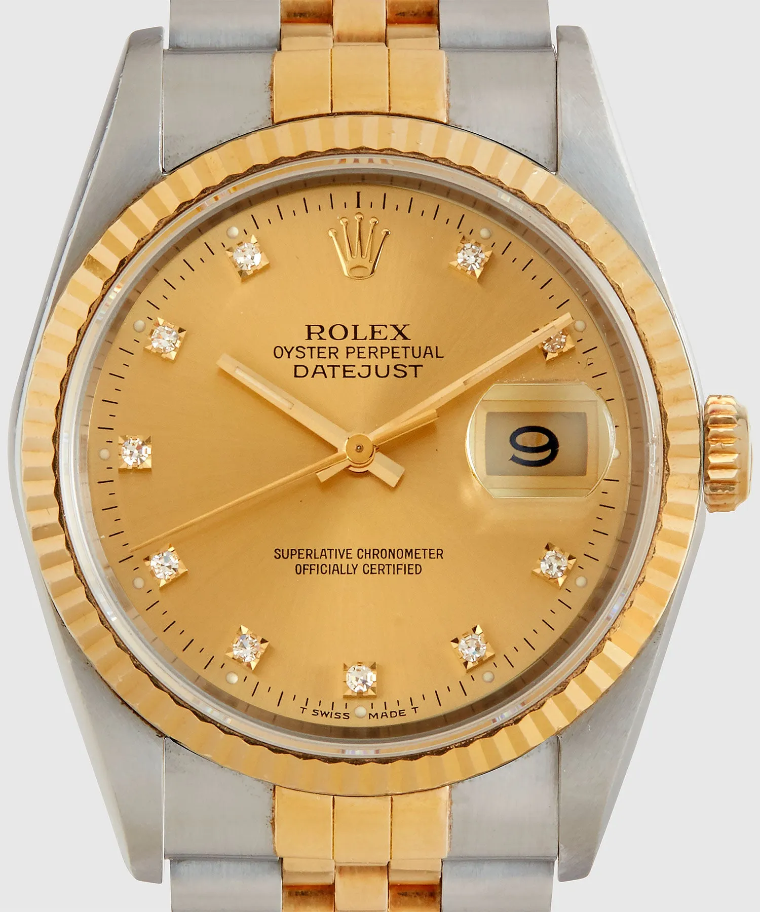 1991 Rolex Oyster Perpetual Datejust 2-Tone Diamond Jubilee Watch sold by Todd Snyder product image thumbnail 3