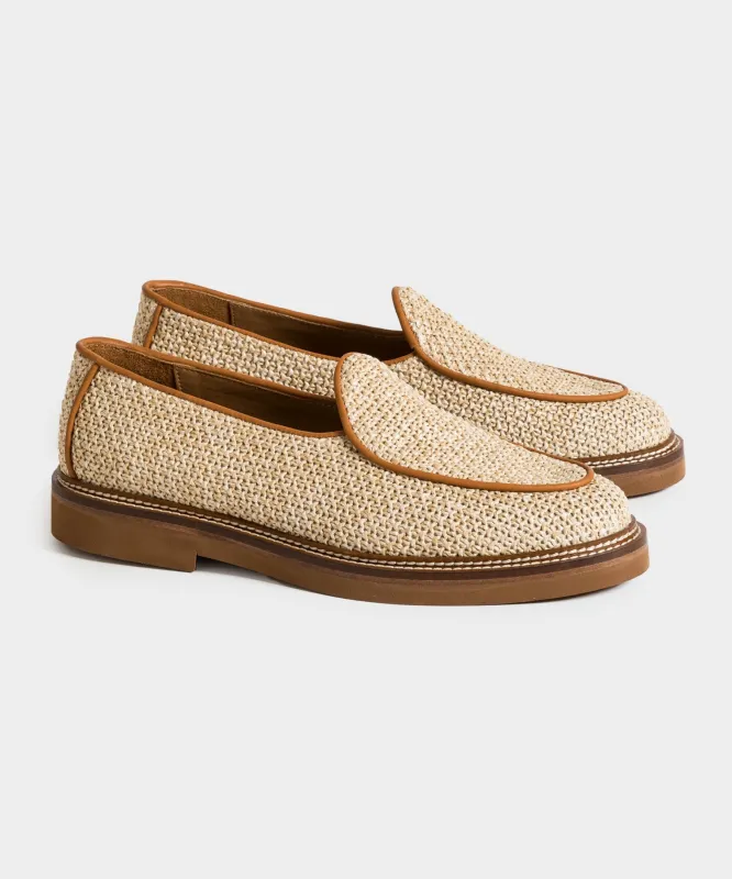 Jacques Solovière Lex Loafer in Raffia sold by Todd Snyder