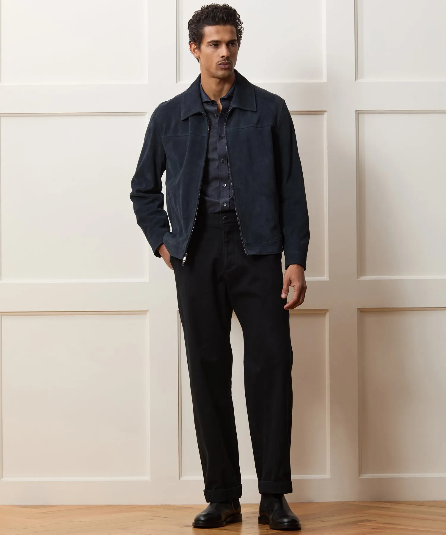 Italian Suede Grant Jacket sold by Todd Snyder product image thumbnail 3