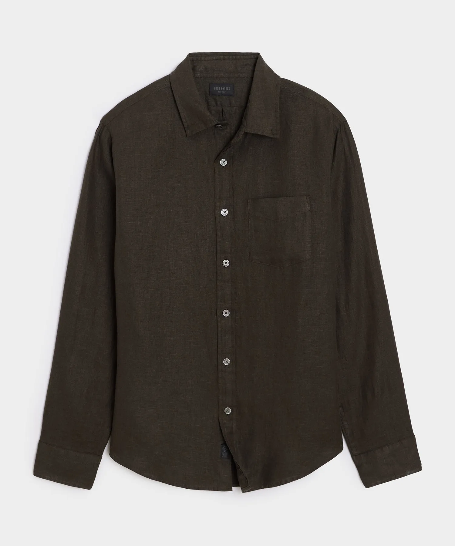 Slim Sea Soft Irish Linen Point Collar Shirt sold by Todd Snyder
